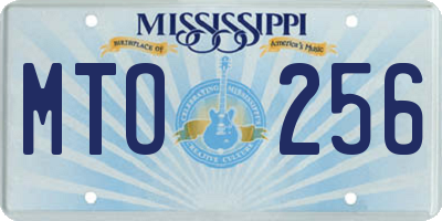 MS license plate MTO256