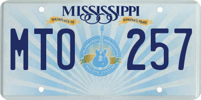 MS license plate MTO257
