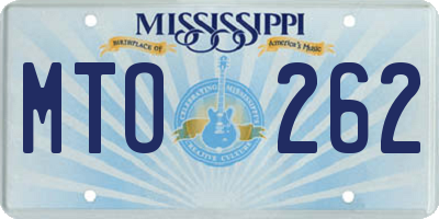 MS license plate MTO262