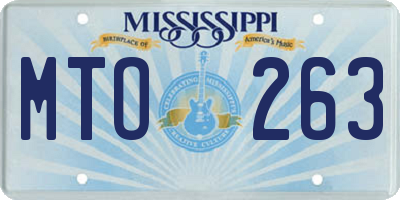 MS license plate MTO263