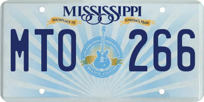 MS license plate MTO266