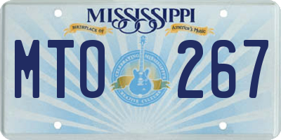 MS license plate MTO267