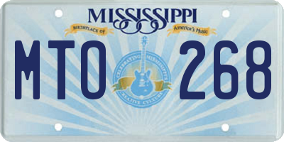 MS license plate MTO268