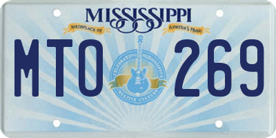 MS license plate MTO269