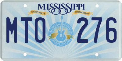 MS license plate MTO276