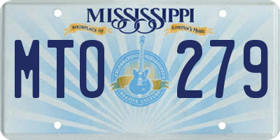MS license plate MTO279