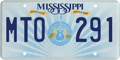 MS license plate MTO291