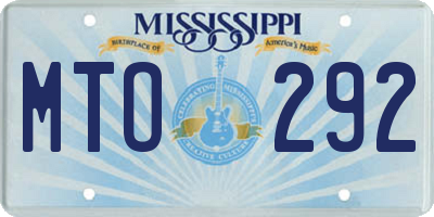 MS license plate MTO292
