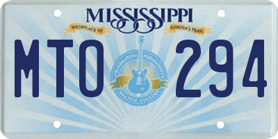 MS license plate MTO294