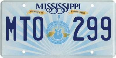 MS license plate MTO299