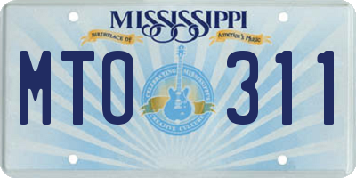 MS license plate MTO311