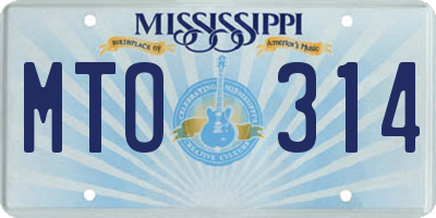 MS license plate MTO314