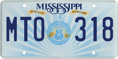 MS license plate MTO318
