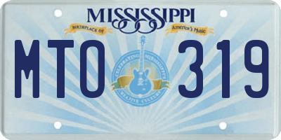 MS license plate MTO319
