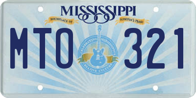 MS license plate MTO321