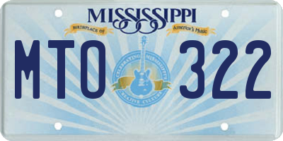 MS license plate MTO322