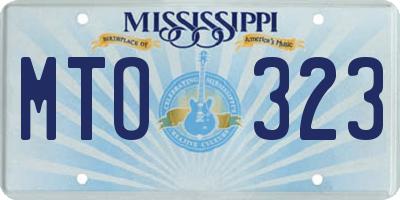 MS license plate MTO323