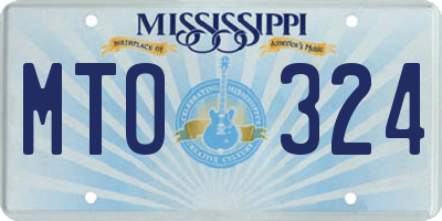 MS license plate MTO324