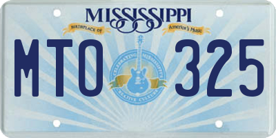 MS license plate MTO325