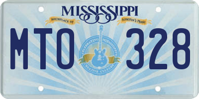 MS license plate MTO328