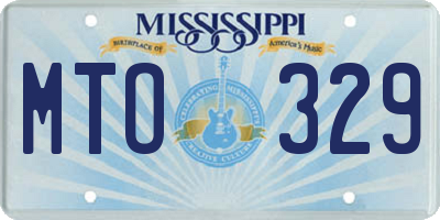 MS license plate MTO329