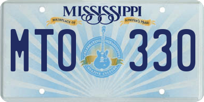 MS license plate MTO330