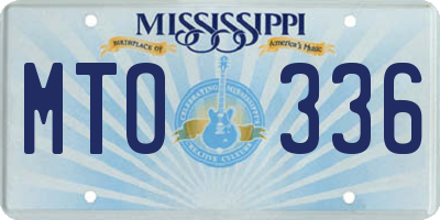 MS license plate MTO336