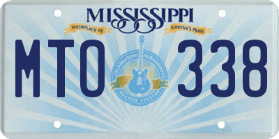 MS license plate MTO338