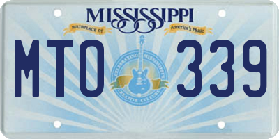 MS license plate MTO339