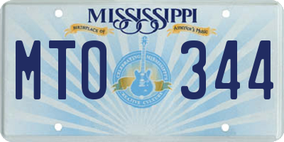 MS license plate MTO344