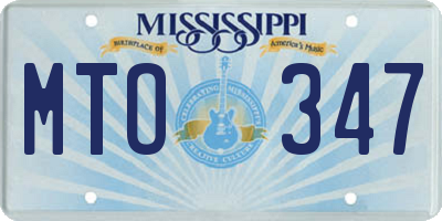 MS license plate MTO347