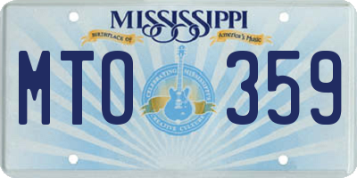 MS license plate MTO359