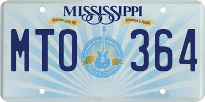MS license plate MTO364