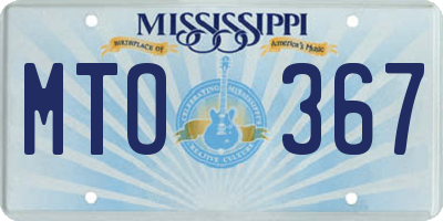 MS license plate MTO367