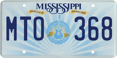 MS license plate MTO368