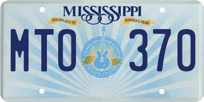 MS license plate MTO370