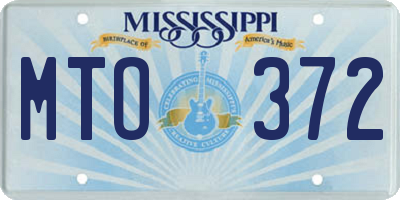 MS license plate MTO372