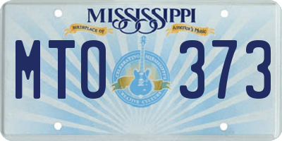 MS license plate MTO373
