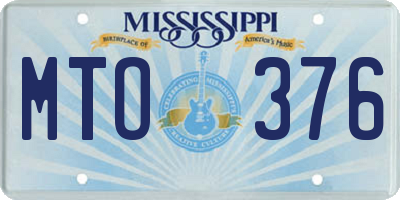 MS license plate MTO376