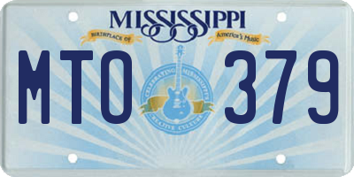 MS license plate MTO379