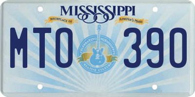 MS license plate MTO390