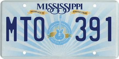MS license plate MTO391