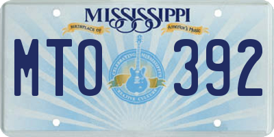 MS license plate MTO392