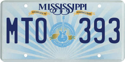 MS license plate MTO393