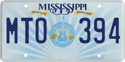MS license plate MTO394