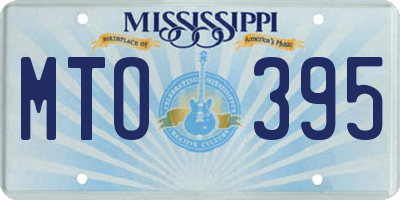 MS license plate MTO395