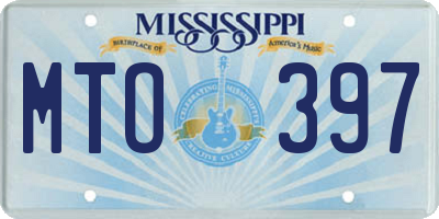 MS license plate MTO397