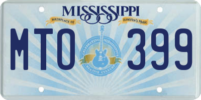 MS license plate MTO399