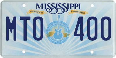 MS license plate MTO400