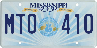 MS license plate MTO410